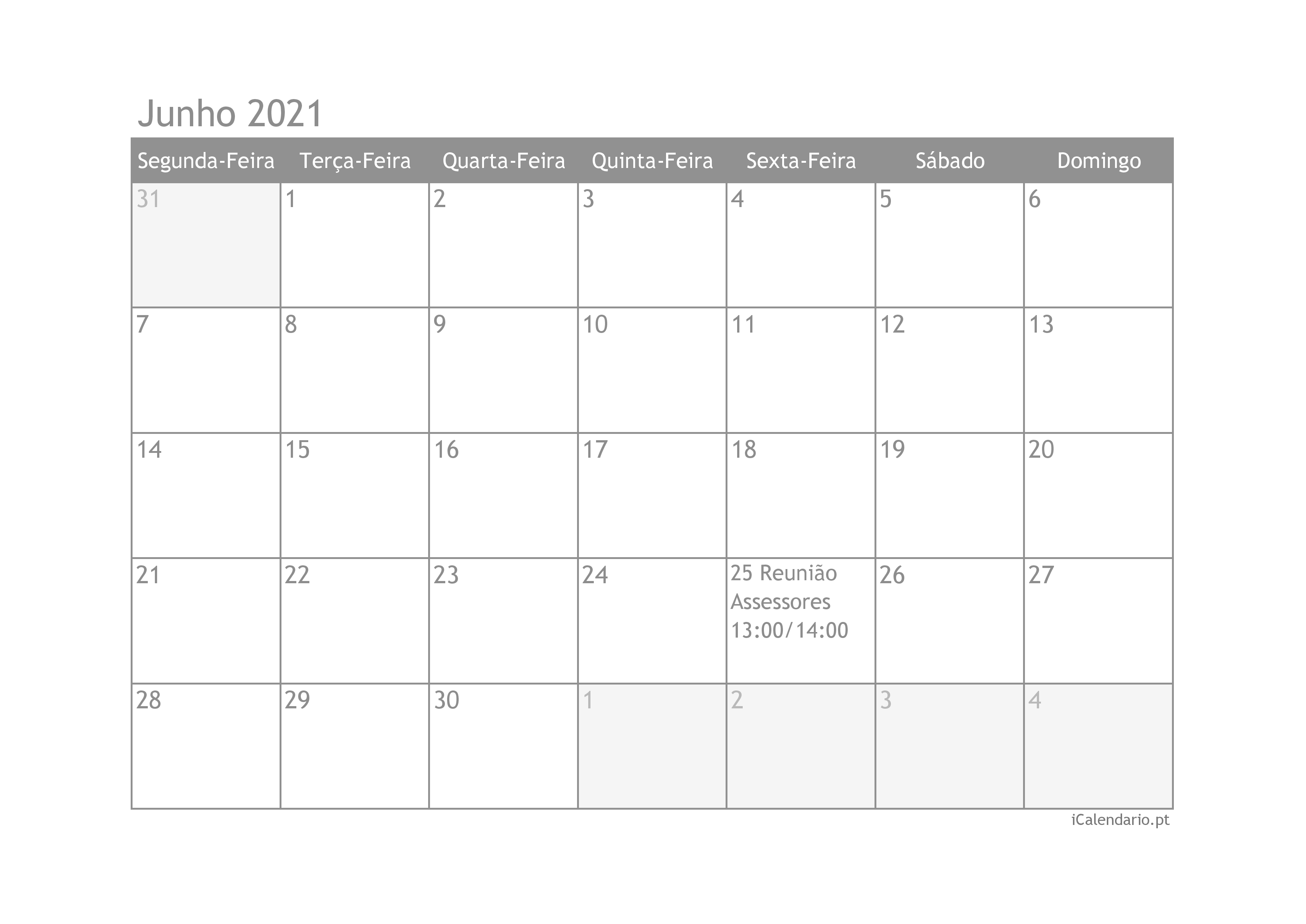 calendario junho 2021 2
