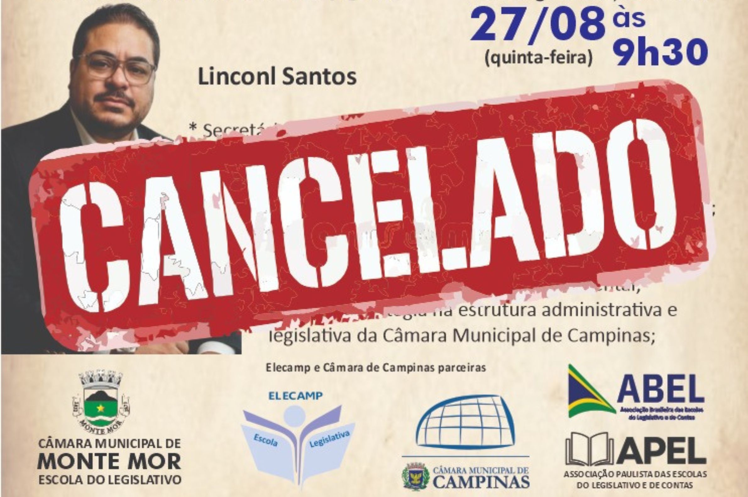 Evento seria realizado nesta quinta-feira, 27 (Imagem ilustrativa: Elemmor, cartaz)